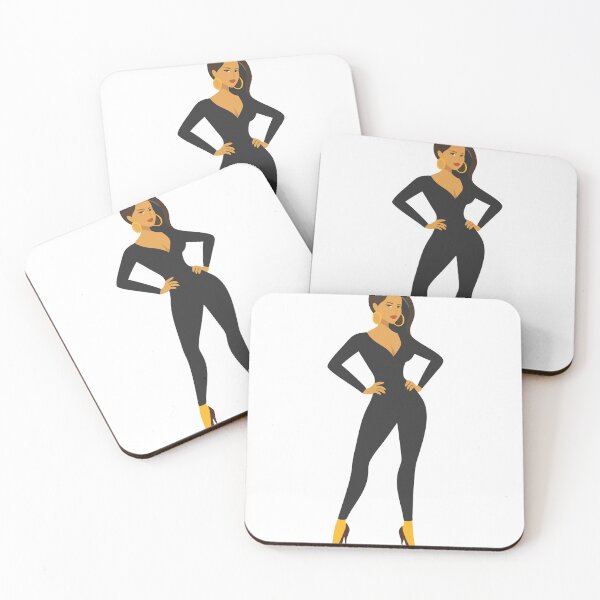 Item preview, Stylized Illustration of a Woman in Black Jumpsuit and Accessories designed and sold by Creative88Art.