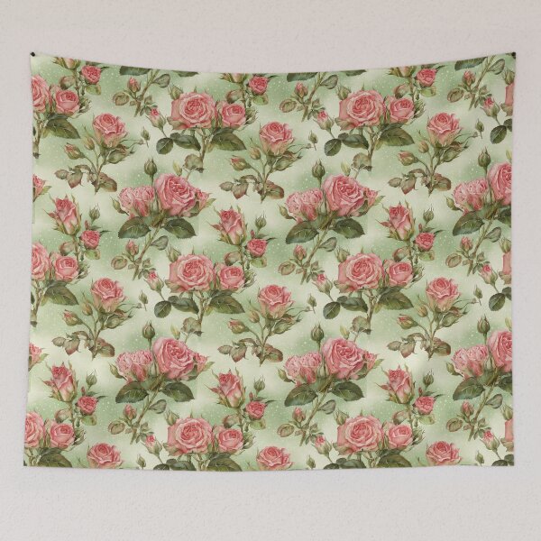 Item preview, Pink roses and buds in watercolor  designed and sold by Designbes.