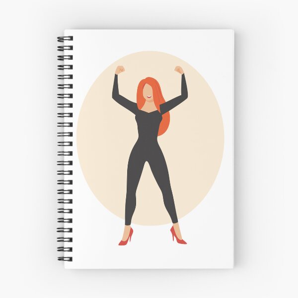 Item preview, Illustration of a Woman Flexing in Black Outfit and Red Heels designed and sold by Creative88Art.