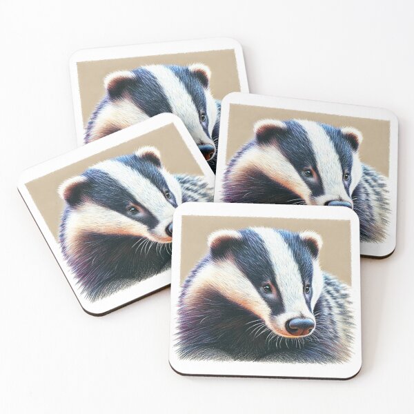 Item preview, Badger Colored Pencil Sketch Portrait designed and sold by MaedK.