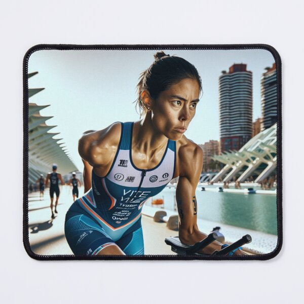 Item preview, Triathlon Cyclist – Power & Speed by the River designed and sold by Triathlongram.