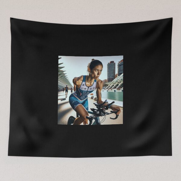 Item preview, Triathlon Cyclist – Power & Speed by the River designed and sold by Triathlongram.