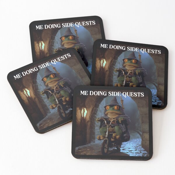 Item preview, Me Doing Side Quests Medieval Frog On Scooter designed and sold by RockFireMerch.
