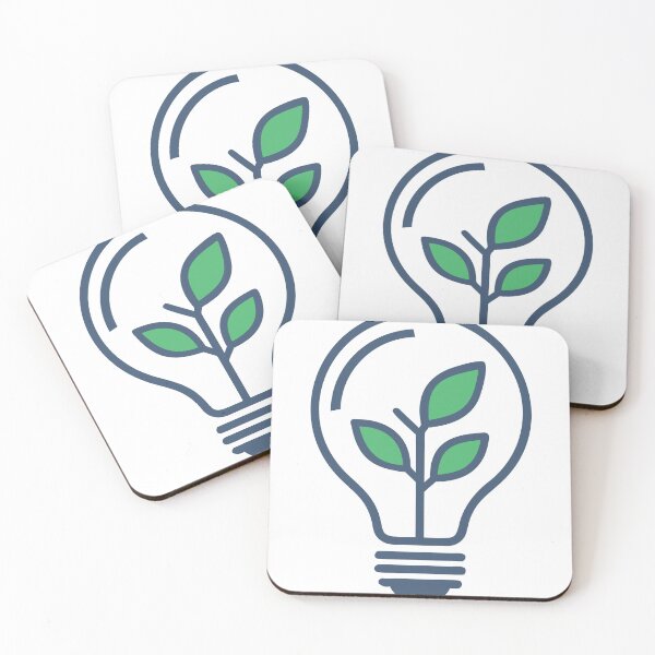 Item preview, Minimalist Illustration of Light Bulb with Plant Inside on Black designed and sold by Creative88Art.