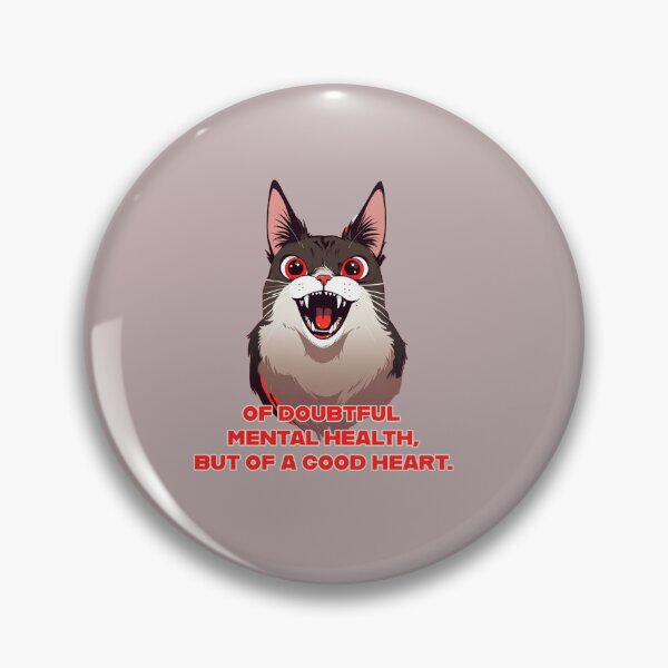 Item preview, of doubtful mental health, but of a good heart. funny cat face T-Shirt designed and sold by La Loca.