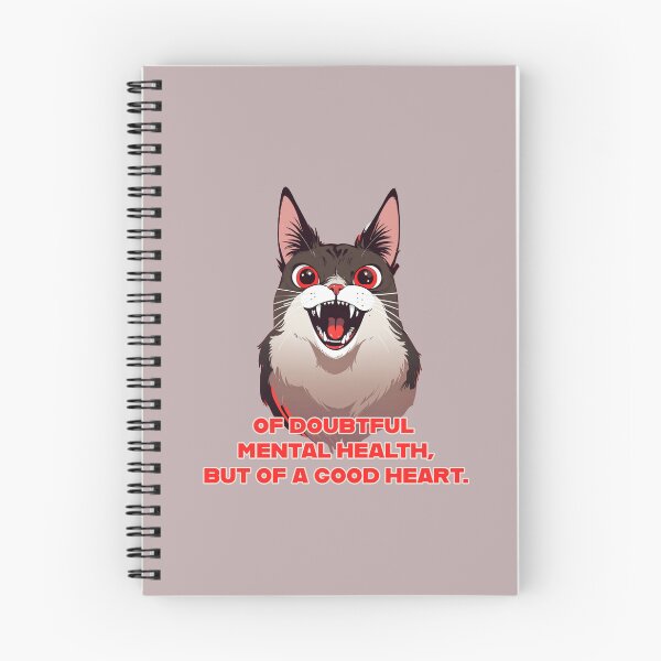 Item preview, of doubtful mental health, but of a good heart. funny cat face T-Shirt designed and sold by La Loca.