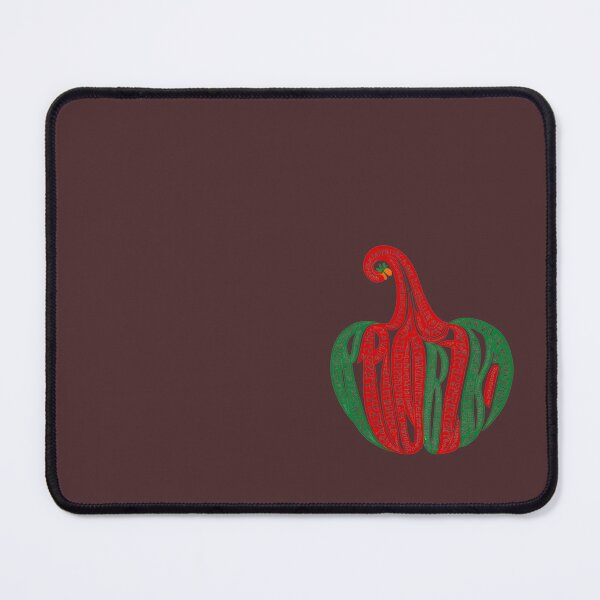 Item preview, "Typography Art Paprika Vegetable Design - Red and Green Bell Pepper Illustration" designed and sold by Nadia-joy.