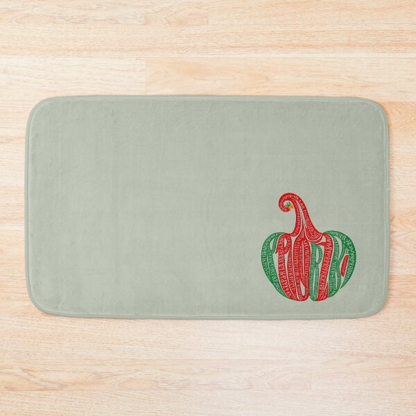 Item preview, "Typography Art Paprika Vegetable Design - Red and Green Bell Pepper Illustration" designed and sold by Nadia-joy.