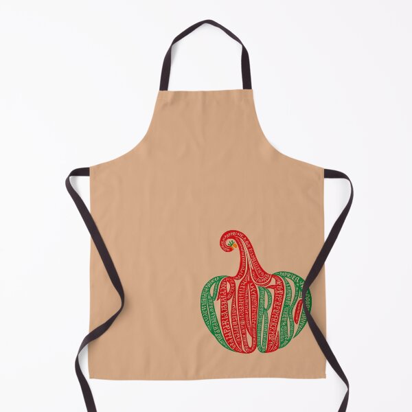 Item preview, "Typography Art Paprika Vegetable Design - Red and Green Bell Pepper Illustration" designed and sold by Nadia-joy.