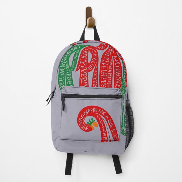 Item preview, "Typography Art Paprika Vegetable Design - Red and Green Bell Pepper Illustration" designed and sold by Nadia-joy.