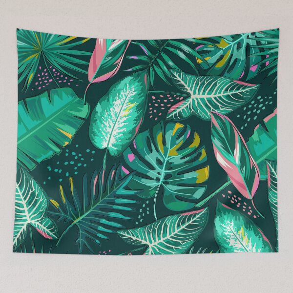 Item preview, tropical plant leaf pattern designed and sold by LivsPlantHouse.