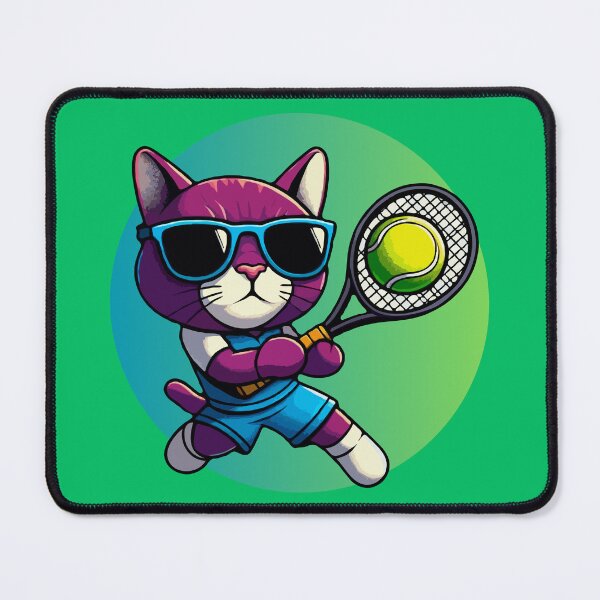 Item preview, Cool Cat Playing Tennis designed and sold by McThingummy.