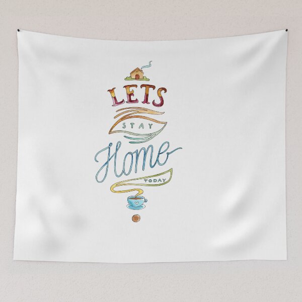 Item preview, Let us stay home - Watercolor lettering 4 designed and sold by sifo2024.