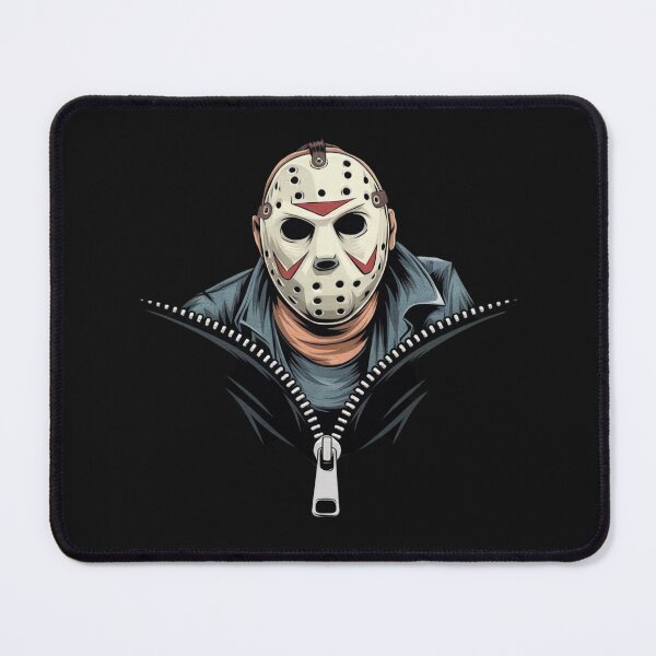 Item preview, Jason Voorhees peeking out from behind a zipper designed and sold by 123ks.