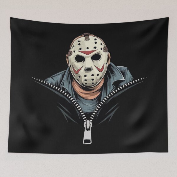 Artikelvorschau, Jason Voorhees lugt hinter einem Reißverschluss hervor entworfen und verkauft von 123ks.