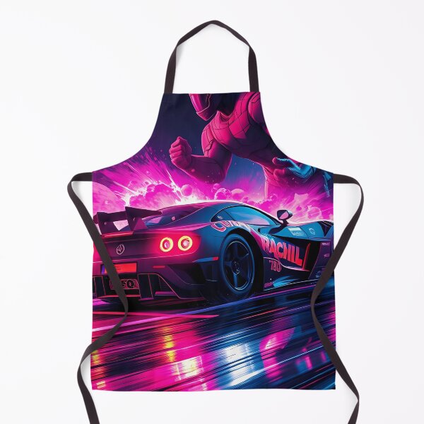 Item preview, Cyberpunk Neon Racing Car – Futuristic Speed and Action Art designed and sold by FusionCipher.
