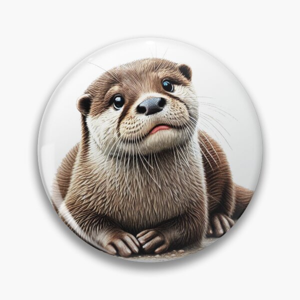 Item preview, Otter Colored Pencil Sketch Portrait designed and sold by MaedK.