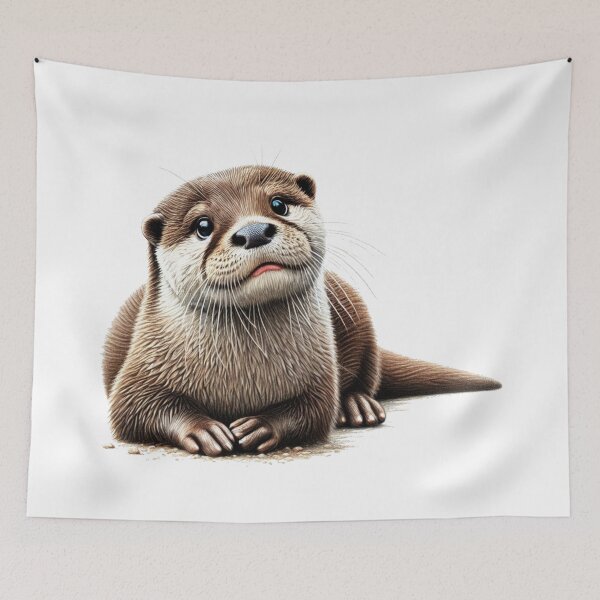 Item preview, Otter Colored Pencil Sketch Portrait designed and sold by MaedK.