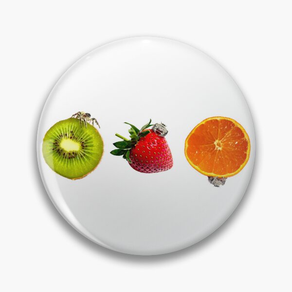 Item preview, Cute Jumping Spiders sitting on fruit designed and sold by Tarantula Design Co. .