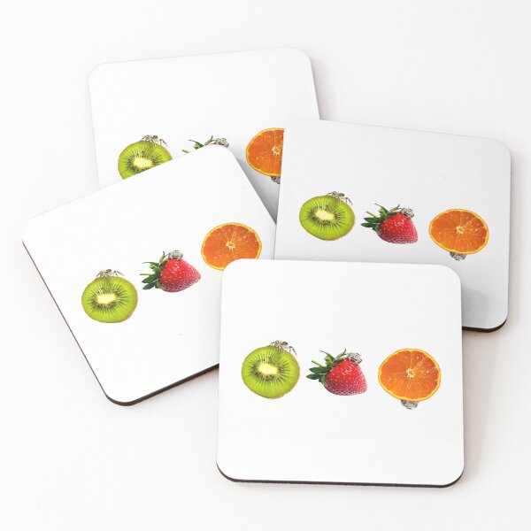 Item preview, Cute Jumping Spiders sitting on fruit  designed and sold by Tarantula Design Co. .