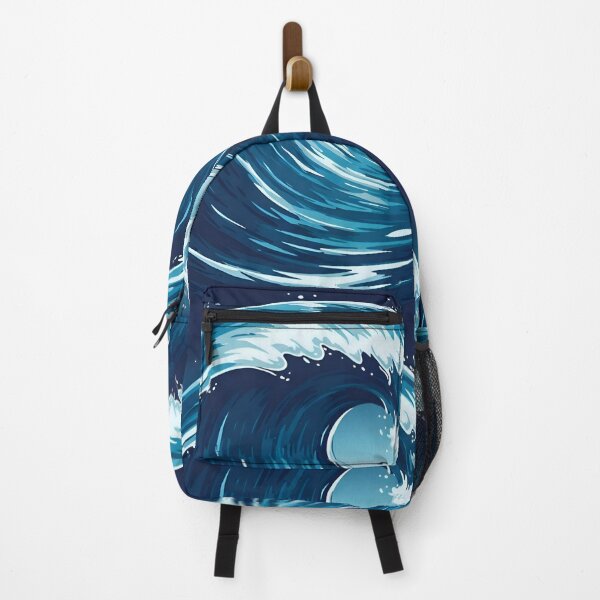 Item preview, Majestic Blue Ocean Wave Illustration designed and sold by ZyloVibes.