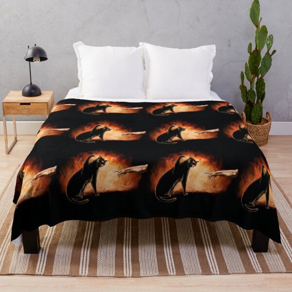 Item preview, Funny meme black cat on the fire designed and sold by Makitsu Neko.