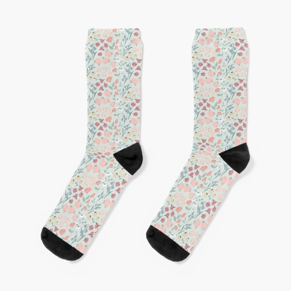 Aperçu de l'œuvre Motif floral à petites fleurs de sauge du jardin anglais créée et vendue par Ditsy & Stitch.