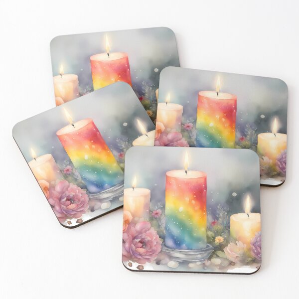 Item preview, Rainbow Candlelight designed and sold by CalmnessbyChoice.