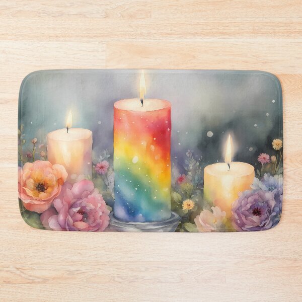 Item preview, Rainbow Candlelight designed and sold by CalmnessbyChoice.