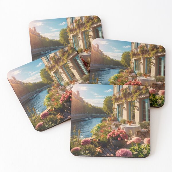 Item preview, Enchanted Parisian Home Terrace by the Flowing River designed and sold by BlareBlare.