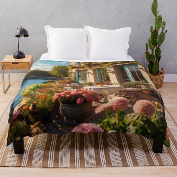 Item preview, Enchanted Parisian Home Terrace by the Flowing River designed and sold by BlareBlare.