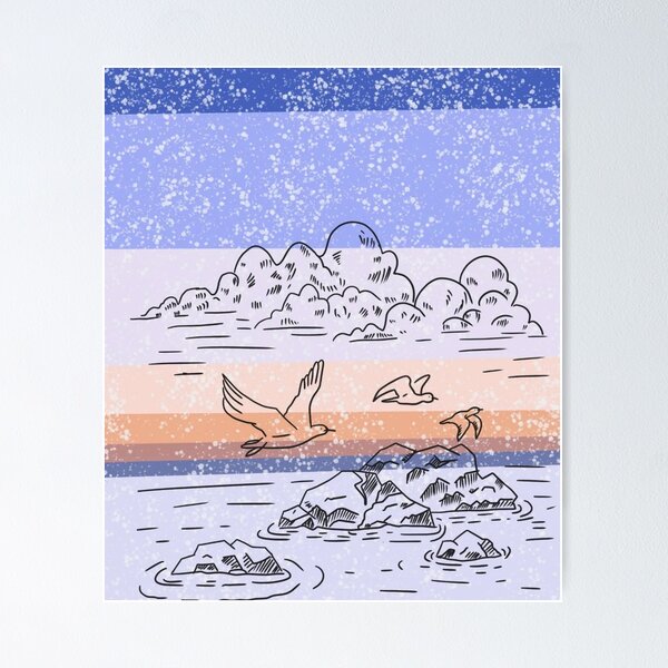 Item preview, Winter Flight Over the Sea designed and sold by MOHITSALVI.