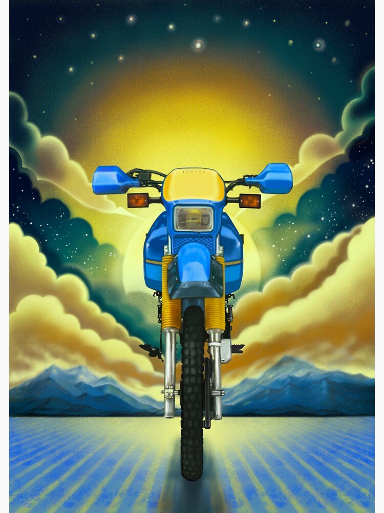 Thumbnail 3 of 3, Sticker, Retro Motorcycle. 80's vibe designed and sold by Xeny-Art.