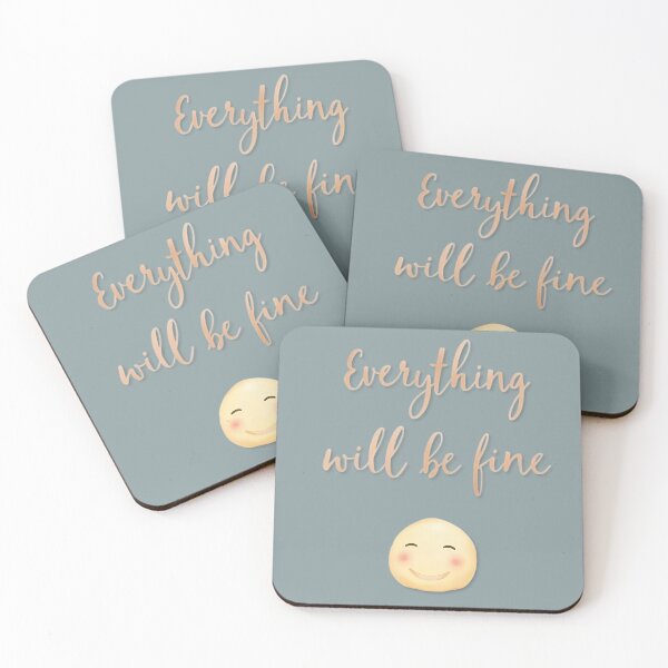 Item preview, A cute smile with the message "everything will be fine" designed and sold by kankan22.