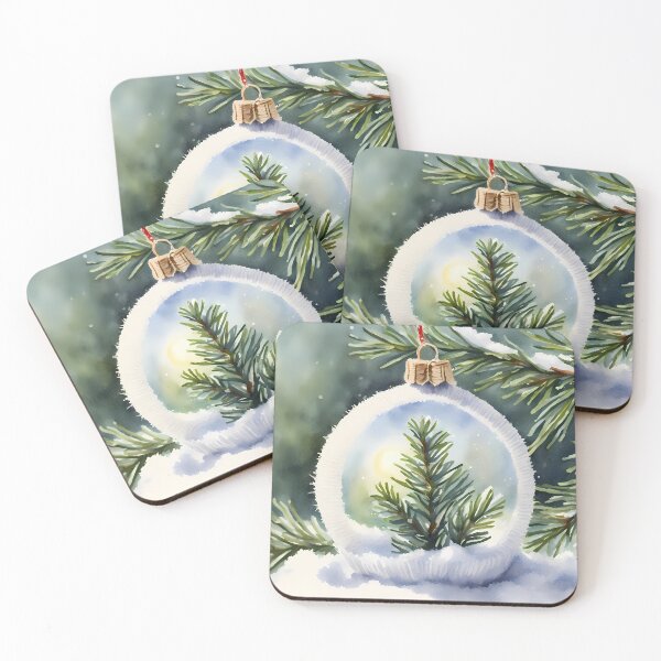 Item preview, White Christmas Bauble with Twig designed and sold by CalmnessbyChoice.