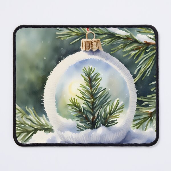 Item preview, White Christmas Bauble with Twig designed and sold by CalmnessbyChoice.