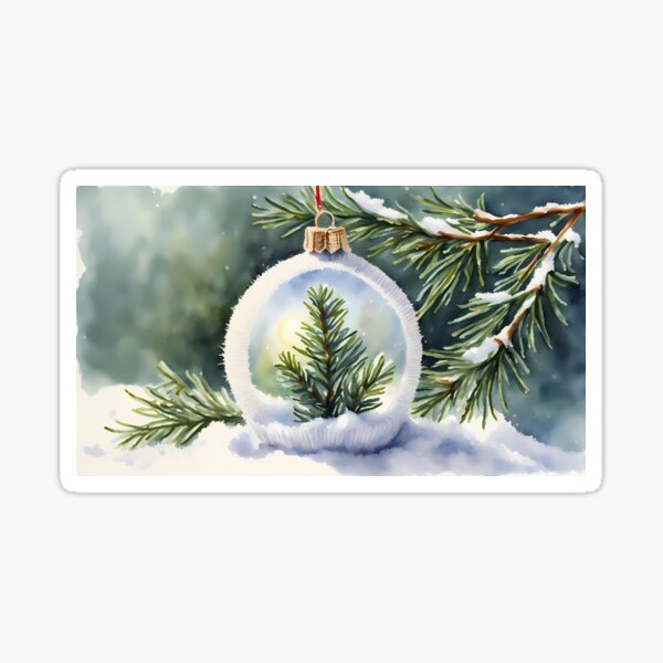 Item preview, White Christmas Bauble with Twig designed and sold by BookCovered.