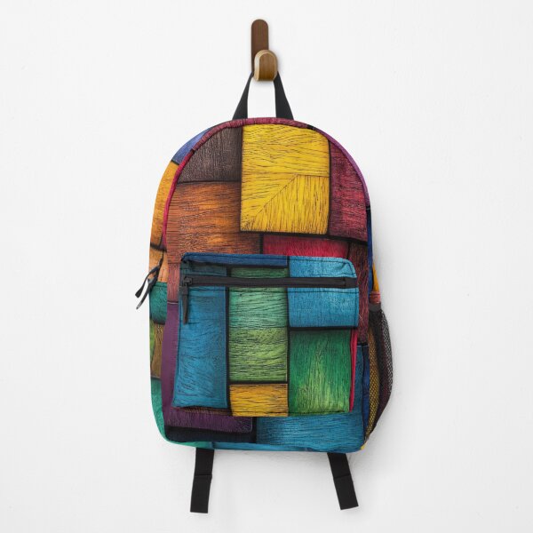 Item preview, Intricate Pattern of Colorful Wooden Block Arrangement designed and sold by bAIryBarn.