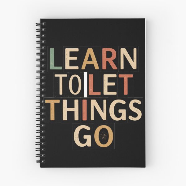 Item preview,  The text "learn to let things go" with vintage style designed and sold by Zineshopz.
