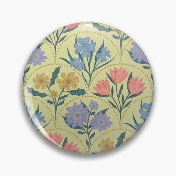 Item preview, Art Deco Floral Fanfare - Vintage Pattern - Yellow designed and sold by Ordinary Elevated.