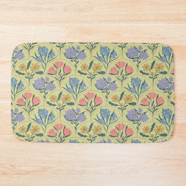 Item preview, Art Deco Floral Fanfare - Vintage Pattern - Yellow designed and sold by Ordinary Elevated.