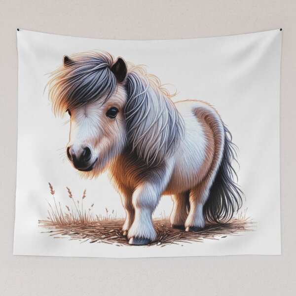 Item preview, Shetland Pony Colored Pencil Sketch Portrait designed and sold by MaedK.