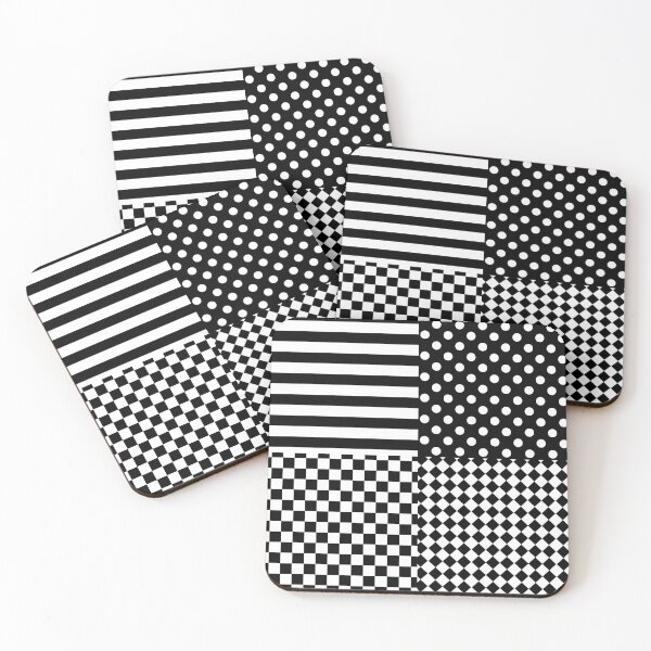 Item preview, Minimalist Polka Dots Harlequin Check Stripes Pattern  designed and sold by PatternTitan.