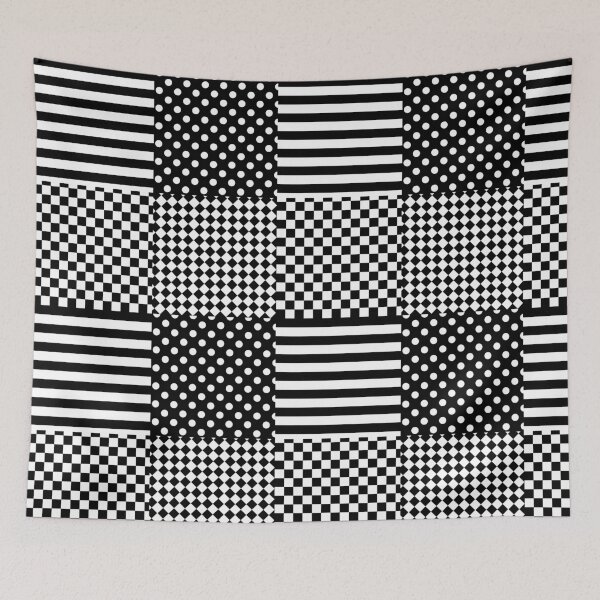 Item preview, Minimalist Polka Dots Harlequin Check Stripes Pattern  designed and sold by PatternTitan.