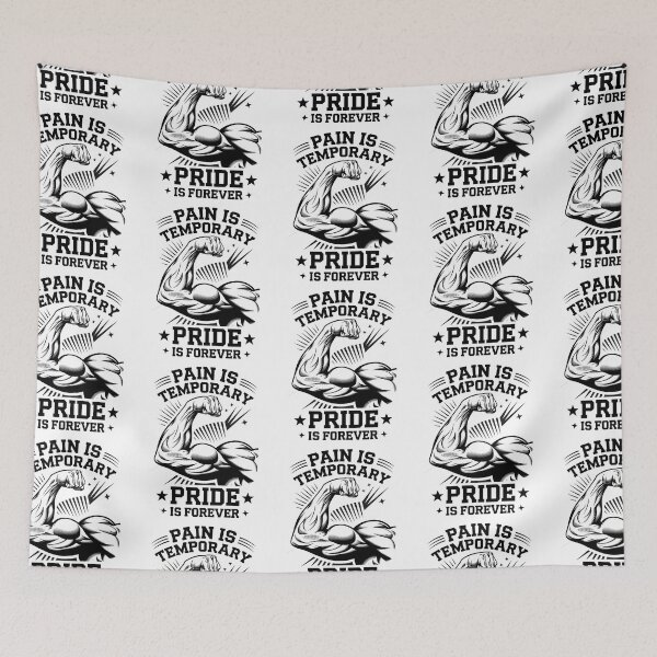 Item preview, Pain Is Temporary, Pride Is Forever Gym Motivation designed and sold by Taans-Creation.