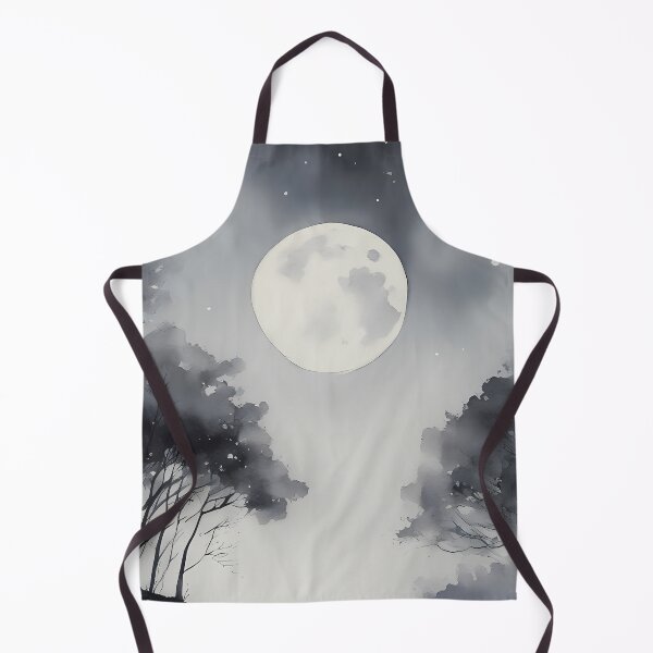 Item preview, Monochrome Fullmoon Forest designed and sold by CalmnessbyChoice.