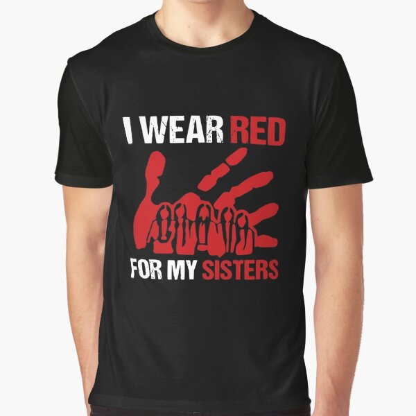 Item preview, I Wear Red for My Sisters, No More Tshirt, Stolen Sisters Shirts, Murdered Women Shirt, Missing Women Tee, American Native Tshirts designed and sold by MangaMannia.