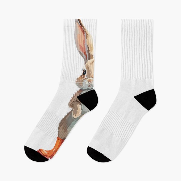 Item preview, Easter bunny in watercolour style. Happy esater concept. Rabbit in boots.  designed and sold by MatyKotiv.