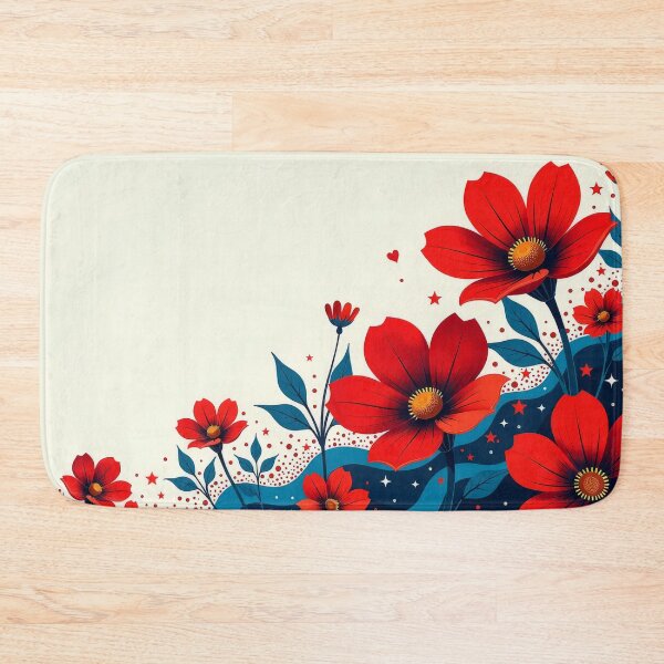 Item preview, Red Flowers and Stars designed and sold by Association AREMIS DEFENSE FORCE.