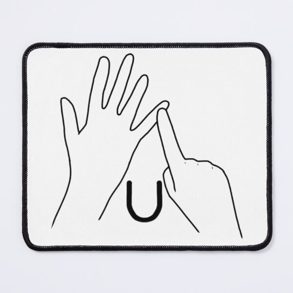 Item preview, BSL sign letter U designed and sold by Artistkhg.